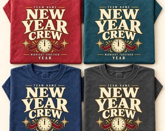 Camiseta personalizada de celebración de medianoche para equipo de Año Nuevo, tallas S-3XL