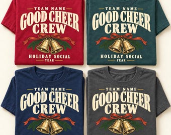 Personalized Good Cheer Crew Shirt Holiday Team Long Sleeve S-4XL