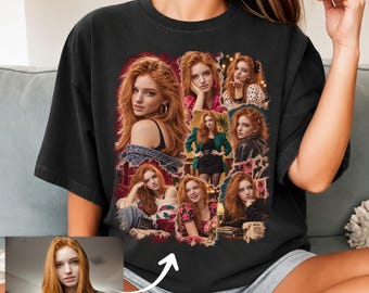 Custom 80s Retro Vintage Photo T-Shirt, Personalized 1980s Aesthetic Tee, Funny 80s Nostalgia Couple Shirt, 80s Filter Portrait