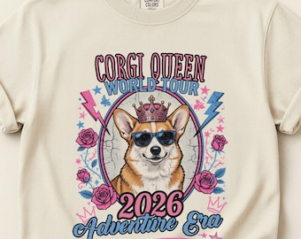 Corgi Queen Shirt | Corgi Mom Comfort Colors Tee | Dog Mom Gift