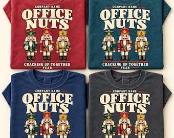 Camiseta navideña personalizada para empresa Office Nuts, tallas S-3XL