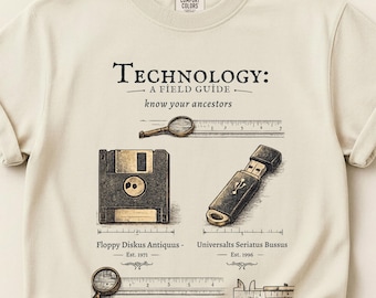 Tech History Shirt, Comfort Colors, Retro Technology Tee, Computer Nerd Gift