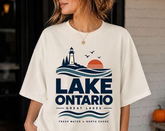 Lake Ontario Great Lakes Lighthouse North Shore T Shirt S-4XL