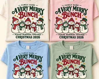 A Very Merry Bunch Personalized Family Christmas Shirt S-3XL