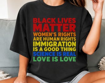 Black Lives Matter Human Rights Equality Statement Shirt S-4XL