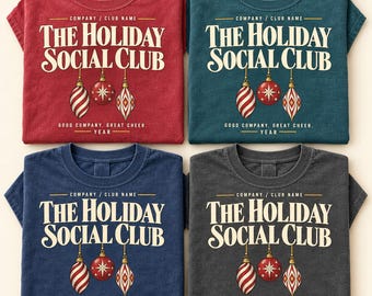 Holiday Social Club Shirt Personalized Company Long Sleeve S-4XL