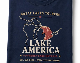 Camiseta gráfica satírica de turismo de los Grandes Lagos de Lake America, tallas S-4XL