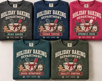 Holiday Baking Department Christmas Baking Crew Shirt S-4XL