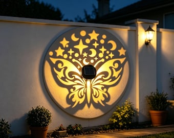 Solar Butterfly Yard Light,Waterproof Outdoor Lamp,Butterfly Pattern Garden Light,LED Solar Landscape Light,Patio Decor Night Light
