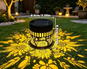 Colorful Sunflower Mandala Solar Wall Light,Outdoor Color Changing Garden Lamp,Waterproof Landscape Wall Sconce