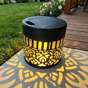 Colorful Peony Mandala Solar Wall Light, Outdoor Color Changing Garden Lamp, Waterproof Landscape Wall Sconce Mandala-A