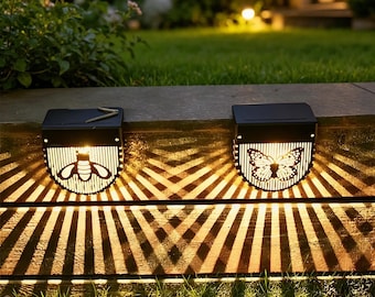 Solar Cutout Garden Light, Butterfly LED Outdoor Wall Light, Waterproof Patio Decorative Lamp, Solar Fence Light, Gardening Gift