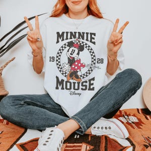 Comfort Colors® Minnie Mouse T-Shirt, Disney Minnie Shirt, Checkered Minnie Shirt, Disney Trip Shirt, Disneyland Shirt, Disney Girl Trip Tee image 7