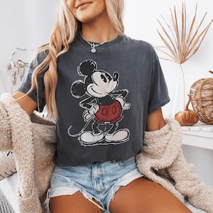 Comfort Colors® Mickey Mouse Shirt, Retro Disney Tee, Disneyland Family Matching Shirt, Classic Mickey T-Shirt, Disney Trip Mickey Gift Tee image 1