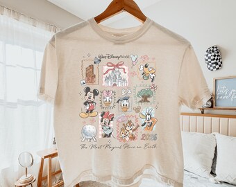 Comfort Colors® Vintage Mickey Disneyworld Boxy Tee, Walt Disneyworld Crop Top, Disney 2026 Trip, Disney Vacation Crop, Retro Mickey Crop