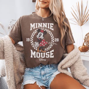 Comfort Colors® Minnie Mouse T-Shirt, Disney Minnie Shirt, Checkered Minnie Shirt, Disney Trip Shirt, Disneyland Shirt, Disney Girl Trip Tee image 3
