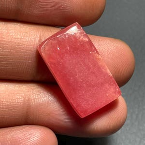 Cabujón rectangular de rodocrosita rosa / Piedra preciosa suelta para la fabricación de joyas