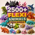 2500+ Flexi Animal STL Bundle | Articulated 3D Print Files | Commercial Use | Instant Digital Download