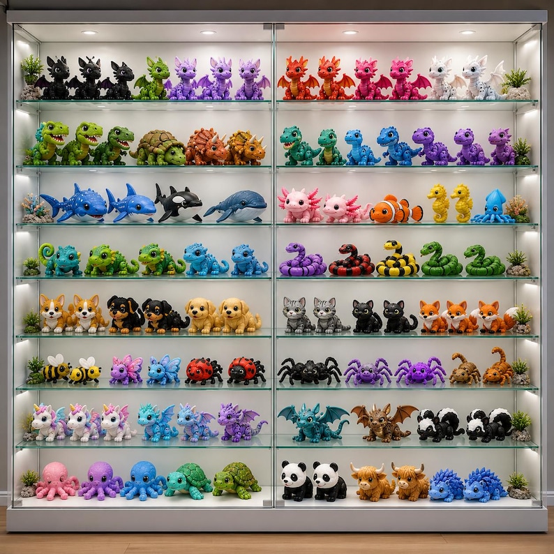 2500+ Flexi Animal STL Bundle | Articulated 3D Print Files | Commercial Use | Instant Digital Download image 5