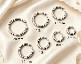 Minimalist Circle Earrings, Personalized Gift Box, Custom Text Jewelry, Nickel Free