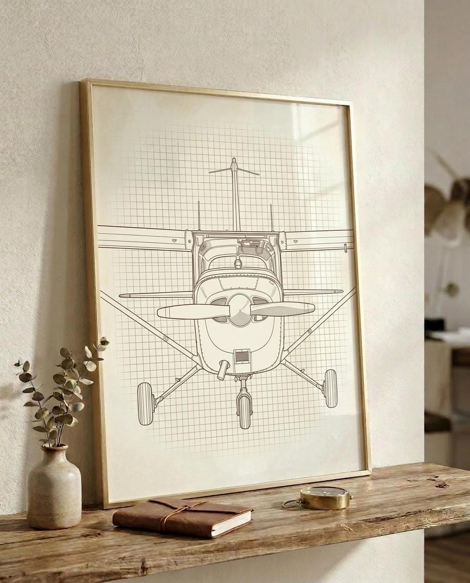 Cessna 172 drawing - Etsy 日本