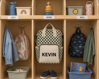 Checkered Diaper Backpack | Baby Bag