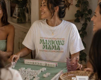 Mahjong Mama T-Shirt | Mahjong Tiles Graphic Tee
