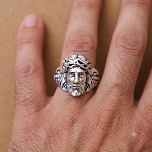 Jesus Face Ring - Etsy