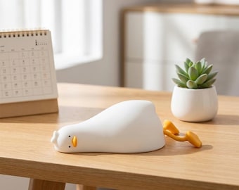 Silikon liegende Ente Nachtlicht, wiederaufladbare Hahn dimmbare Kinderzimmer Lampe