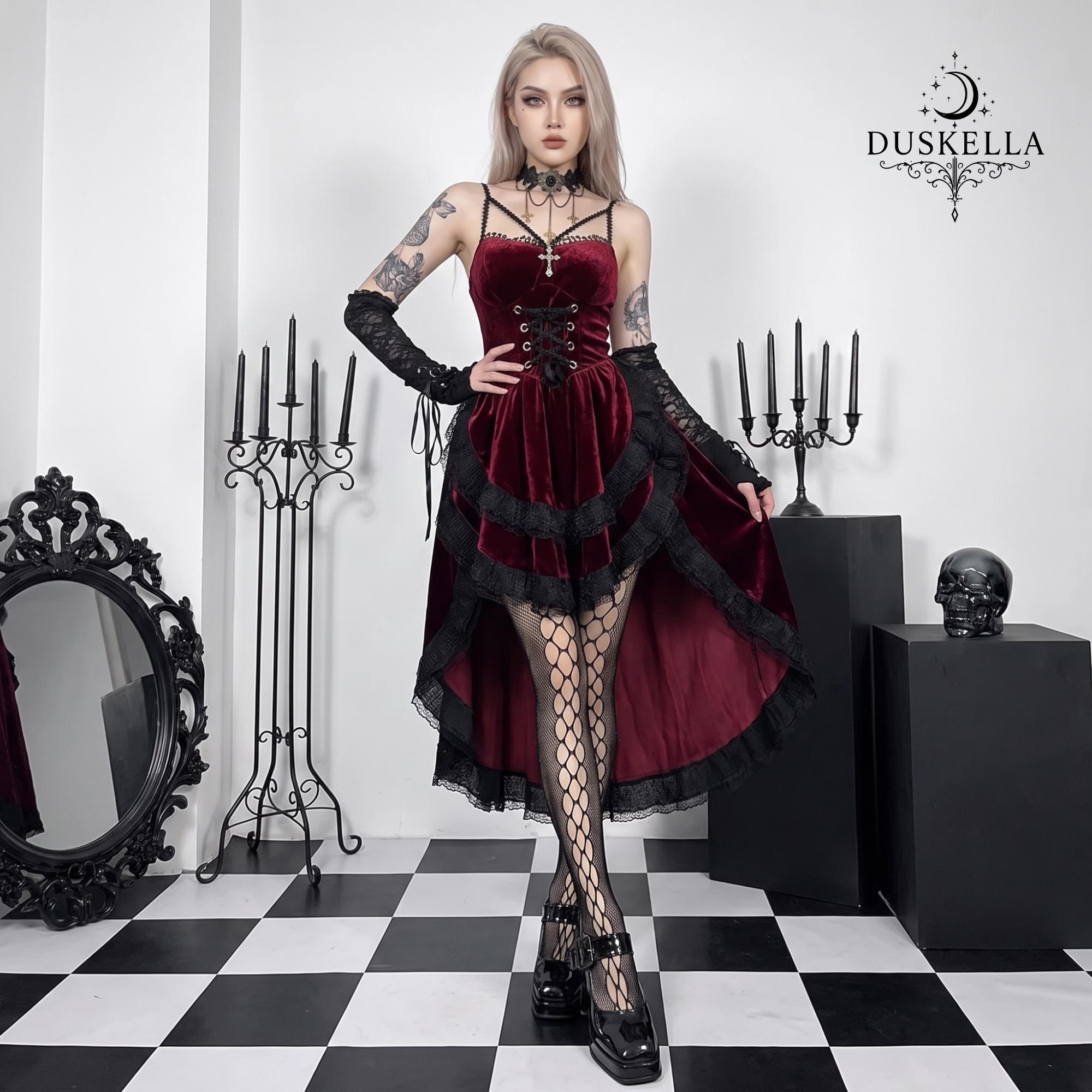 red and black steampunk dress No more excuses to