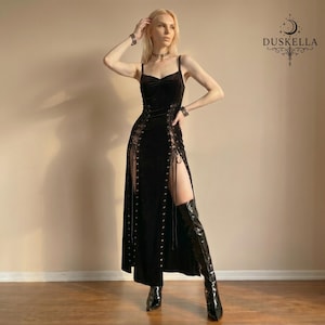 side slit dress that runs all the way up Strapless All in One Side Slit Gown