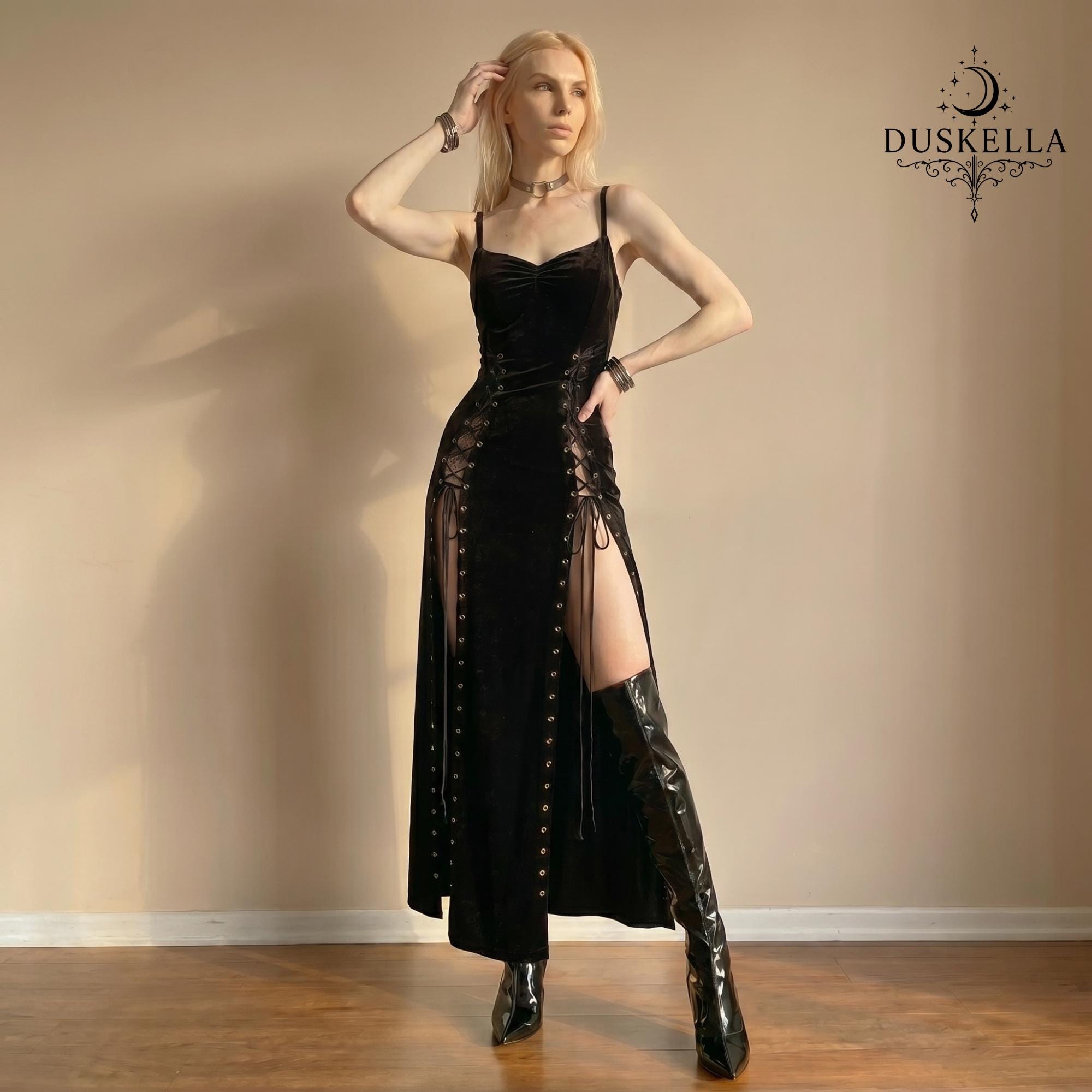 sexy burgundy dress shiny Sequins elegant sweetheart neckline Long slit ball – girlhomeshops Color:ORANGE Macade Inez Jade Sleeveless special taffeta Rust