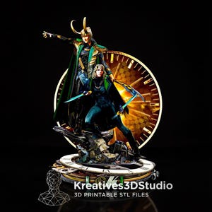 Loki and Sylvie TVA Inspired Marvel | 3D Model STL File