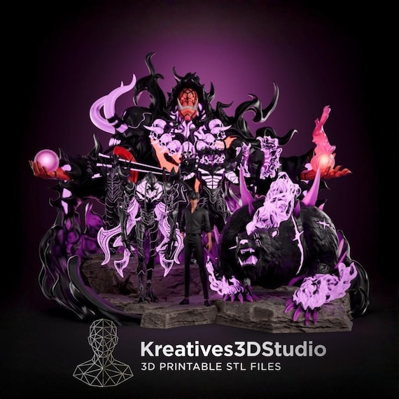 Sung Jin-Woo Shadow Army Diorama Inspired Solo Leveling | 3D Model STL File