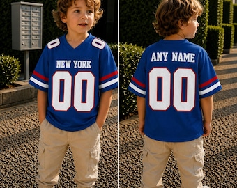 Custom New York Football Jersey, Personalized Name Number Kid Jersey, Game Day American Football Fan Apparel