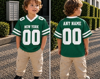 Custom New York Football Jersey, Personalized Name Number Kid Jersey, Game Day American Football Fan Apparel