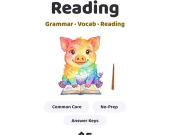 3rd Grade Reading Worksheets, Common Core Grammar, Parts of Speech (PDF)