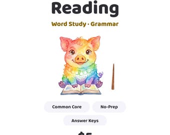 2nd Grade Reading Worksheets, Common Core Grammar, Word Study (PDF)