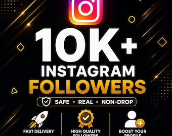 Pacchetto da 10.000 follower Instagram | Consegna immediata | Crescita sicura