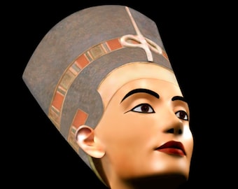 Nefertiti Forever / Digital Bust Restoration / High Quality File Download