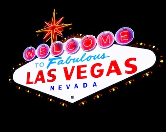 Fabulous Las Vegas Nevada Sign Print 20 x 30in