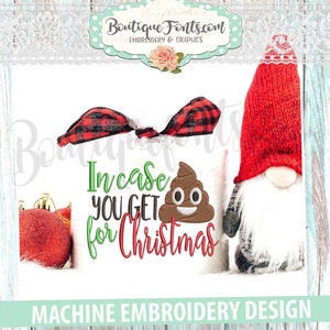 Crap for Christmas Toilet Paper Embroidery Design - Download istantaneo