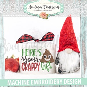 Crappy Gift Toilet Paper Embroidery Design - Download istantaneo