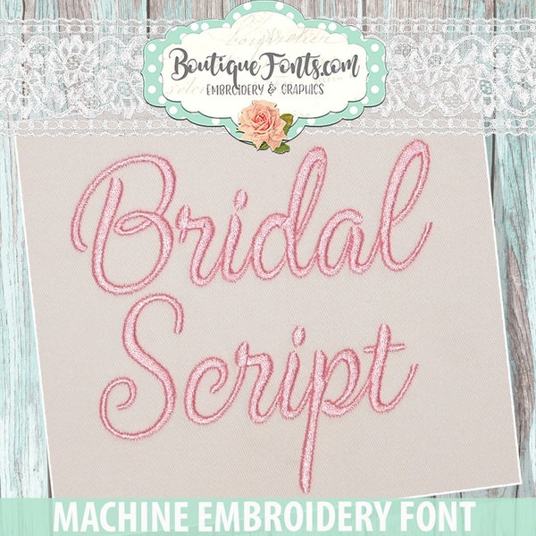 BrautScript-Maschine Embroidery Font Set-Instant Download