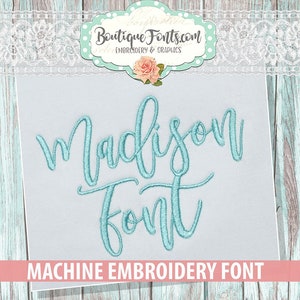 Madison Embroidery Font Set - Instant Download