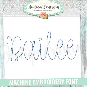 Bailee Vintage Stitch Machine Embroidery Font Set - Instant Download