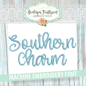 Southern Charm Embroidery Font Set - Instant Download