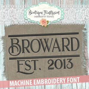 Birch Formal Machine Embroidery Font - INSTANT DOWNLOAD