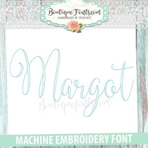 Margot Vintage Embroidery Font Machine Embroidery Font Set - Instant Download