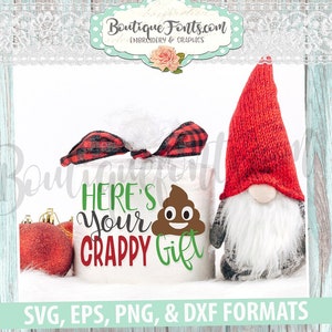 Schifo per Natale carta igienica SVG Cut File - Download istantaneo